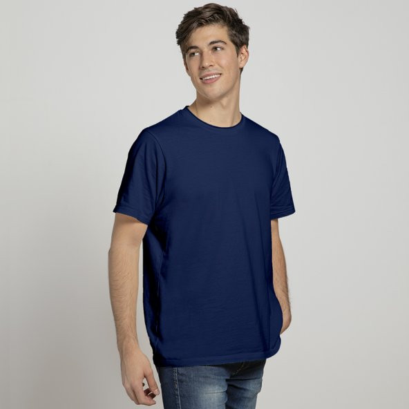 KLASİST Erkek Regular Fit Pis Yaka Lacivert T-shirt Unique Series