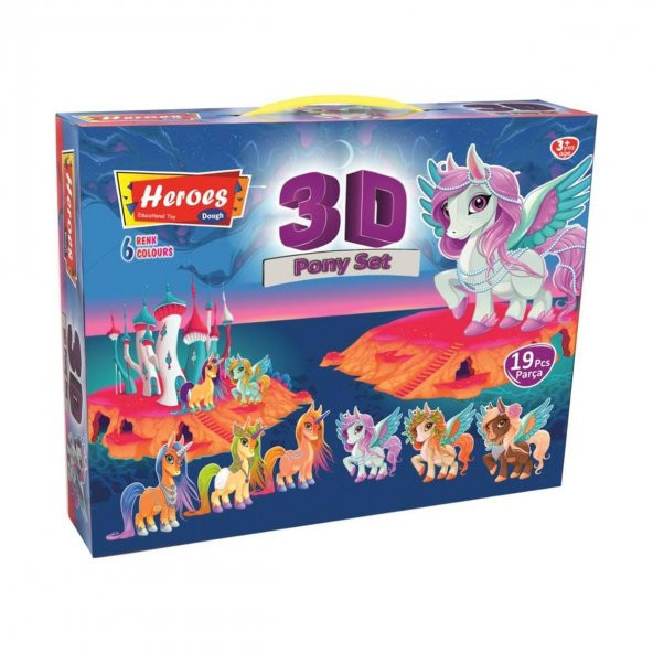 3D Pony Oyun Hamuru Seti