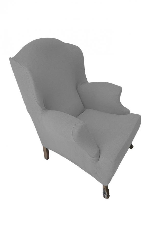 Fransız Kumaş Sultan Model Tekli Koltuk Kılıfı Gri - 2