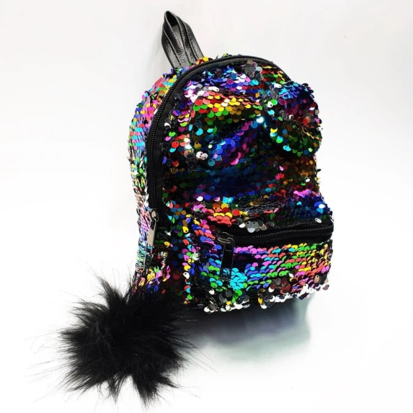 Papyon Figürlü Gökkuşağı Renk Çocuk Sırt Çantası - 3