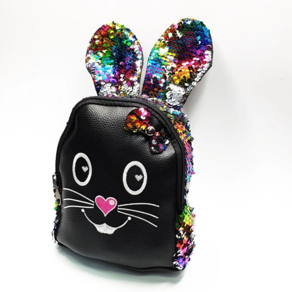 Tavşan Figürlü Gökkuşağı Renk Çocuk Sırt Çantası - 5