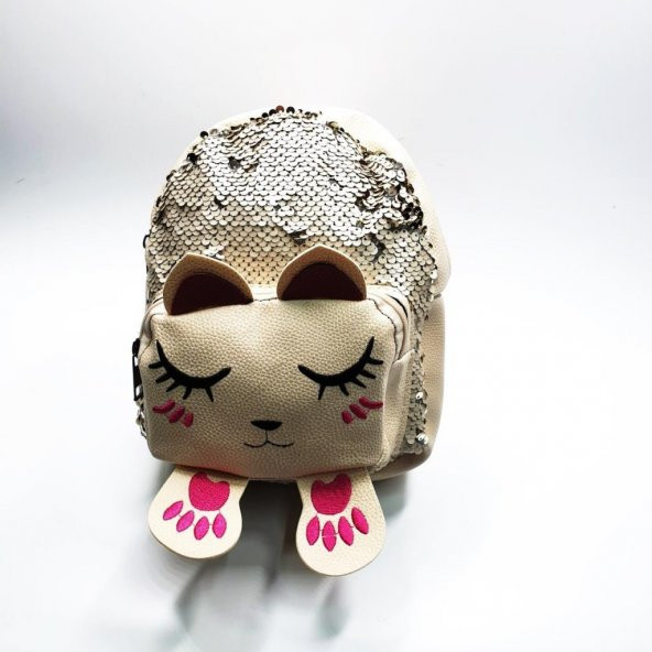 Uyuyan Kedi Figürlü Çocuk Sırt Çantası - 8