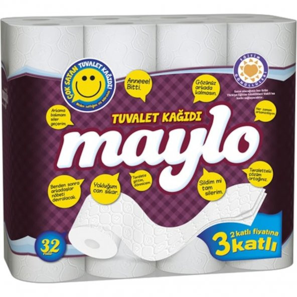 Maylo Üç Katlı Tuvalet Kağıdı 32 Rulo