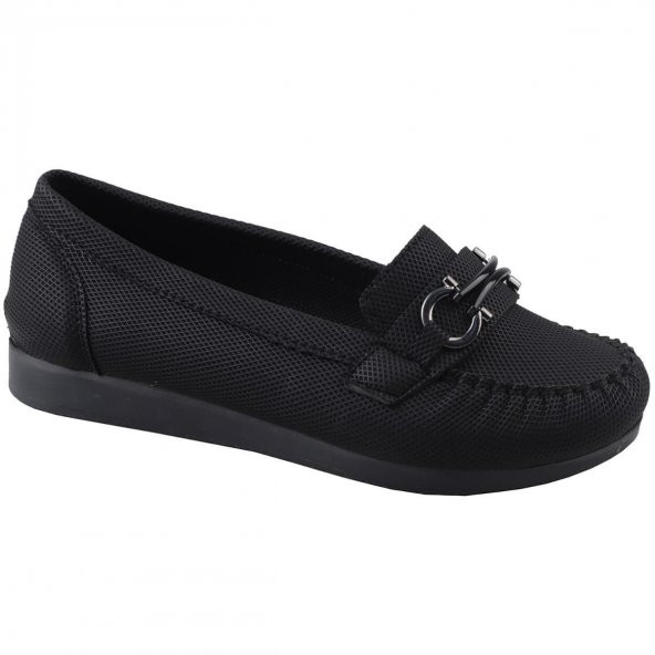 Föz Srvt Siyah Kot Günlük Bayan Babet Ayakkabı 017 - 1