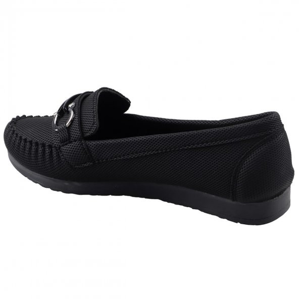 Föz Srvt Siyah Kot Günlük Bayan Babet Ayakkabı 017 - 2