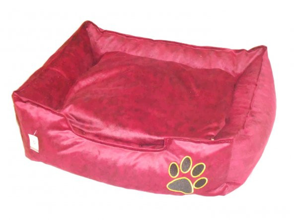 Tay Tüyü Kedi Yatağı 45x65 cm - Bordo