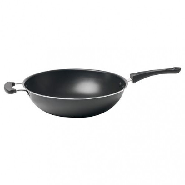 IKEA TOLERANT 33 CM ALÜMİNYUM WOK TAVA SİYAH YAPIŞMAZ YÜZEY