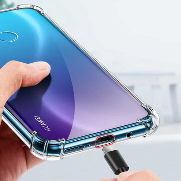 Huawei P40 Lite E Köşeleri Airbagli Antişok Ultra Koruma Kılıf - 7