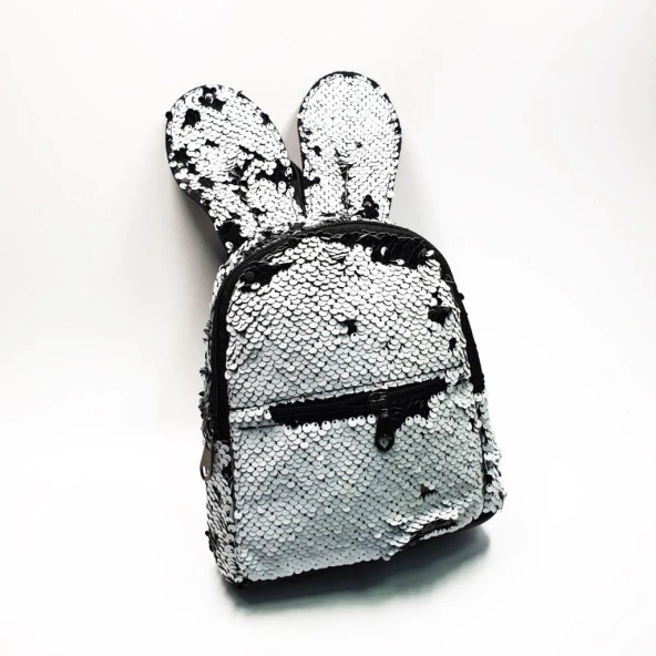 Tavşan Kulaklı Siyah Beyaz Renk Çocuk Sırt Çantası - 3