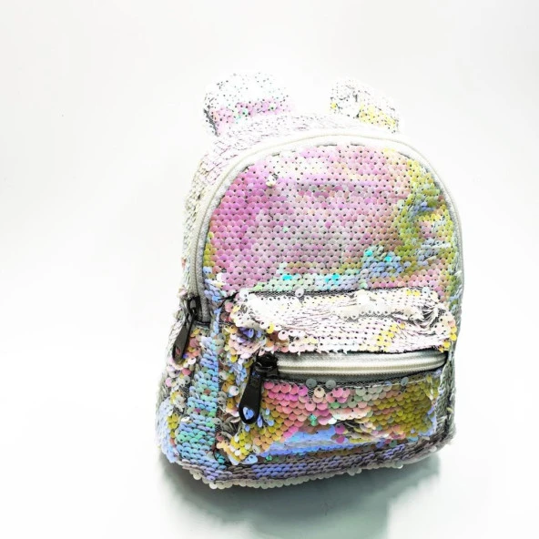 Küçük Boy Küçük Kulaklı Yanar Döner Renk Çocuk Sırt Çantası - 6