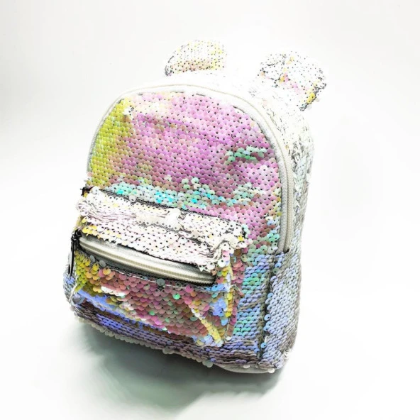 Küçük Boy Küçük Kulaklı Yanar Döner Renk Çocuk Sırt Çantası - 5