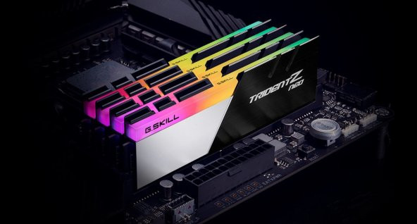 GSKILL Trident Z Neo RGB 32GB (2x16) DDR4 3200Mhz CL16 AMD Ryzen Uyumlu (F4-3200C16D-32GTZN) - 3