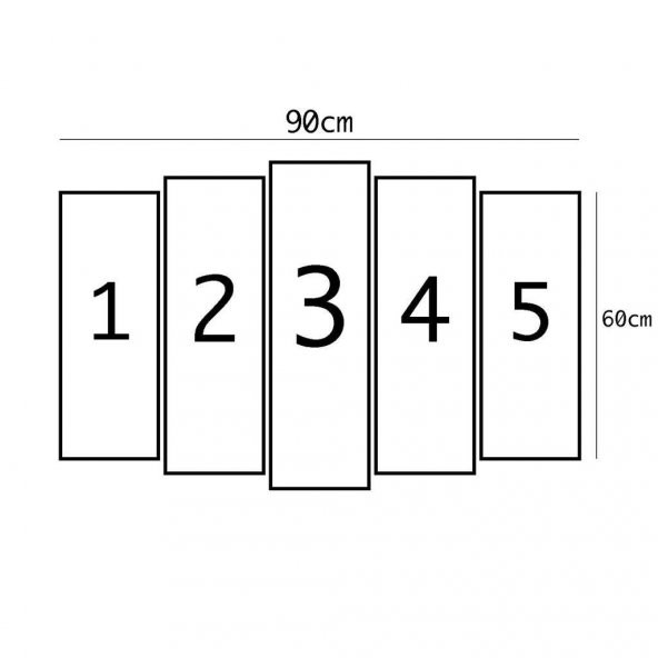 MDF 5 Parça 90x60 Ahşap Tablo Tablo Deadpool - 2