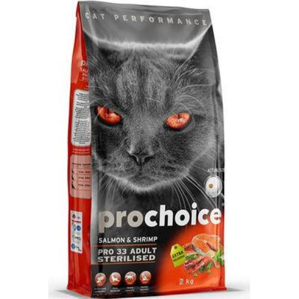 Prochoice Cat Pro 33 Yetişkin Somon Ve Karidesli Kedi Maması 2 Kg