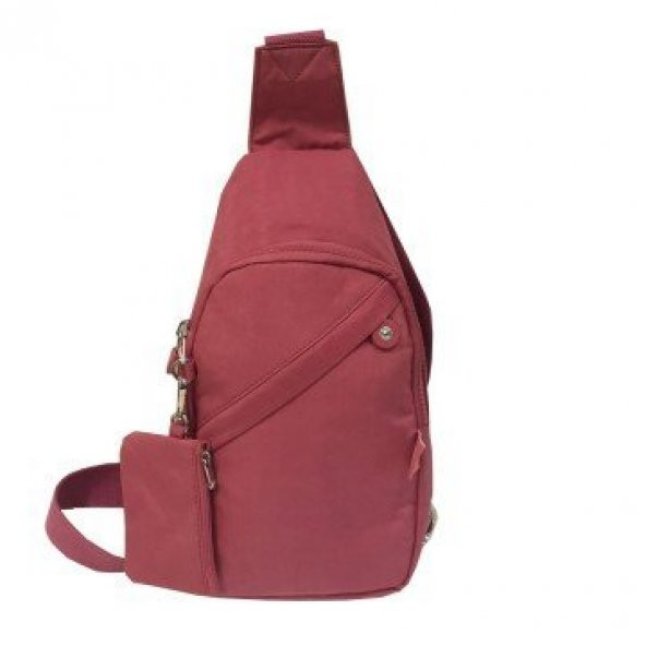 Cüzdanlı Pembe Renk Bayan Body Bag Çanta