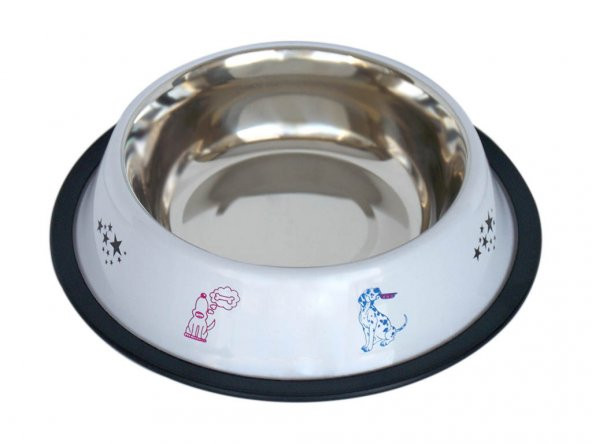 Tommy Köpek Çelik Mama Kabı Beyaz 32 Oz - 2
