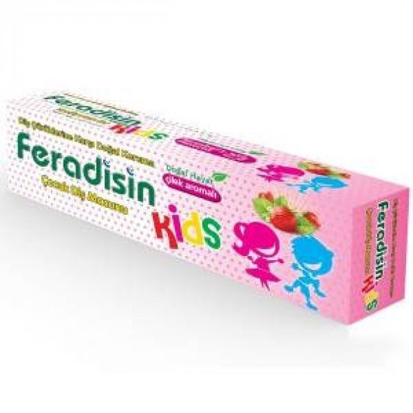 Feradisin Doğal Çilek Aromalı Çocuk Diş Macunu 50 ml / 65 g