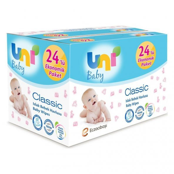 Uni Baby Classic Islak Bebek Havlusu 56 lı 24 Paket 1344 Yaprak