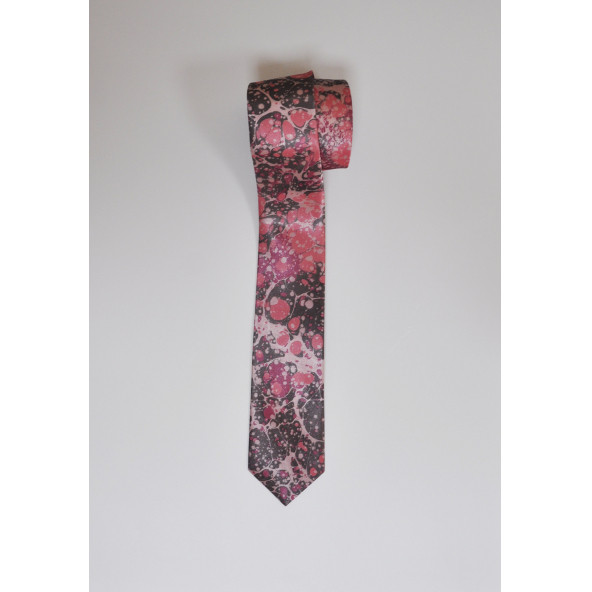 SATEN EBRU KRAVAT (PEMBE)