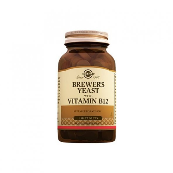 Solgar BrewerS Yeast With Vitamin B12 250 Tablet Skt:03/23 - Resim 1