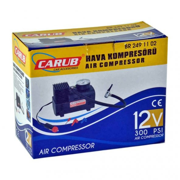 Carub 300 Psi Siyah Hava Kompresörü 12V BR2491102