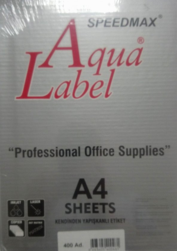 Aqua 192x59 Lazer Etiket