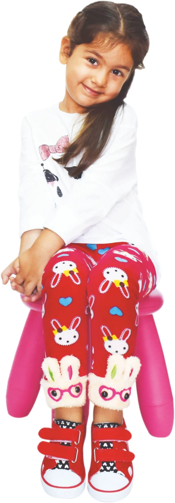 Daymod Desen 13 Çocuk Aksesuarlı İçi Tüylü Kışlık Peluş Tayt