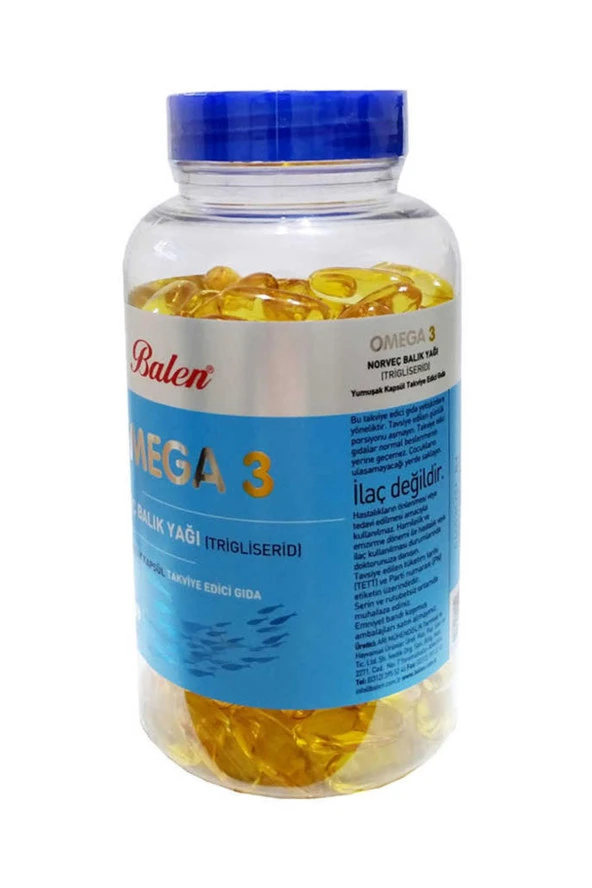 Balen Omega 3 Norveç Balık Yağı 1380 Mg 200 Kapsül x 2 Adet (Trigliserid Form) - Resim 3