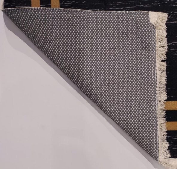 Halı Home Dekoratif Koleksiyonu AV219 Siyah Gold Saçaklı Halı - 4