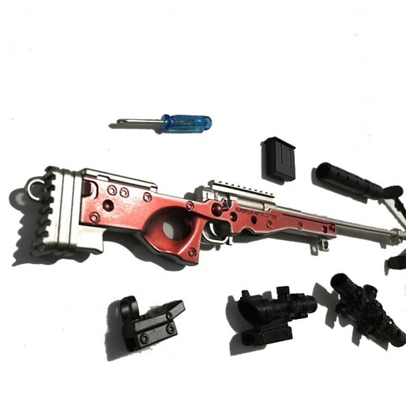 AWP Red 25cm Metal Sök-Tak Model Silah