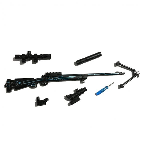 M24 Dark Blue 25cm Metal Sök-Tak Model Silah - 4