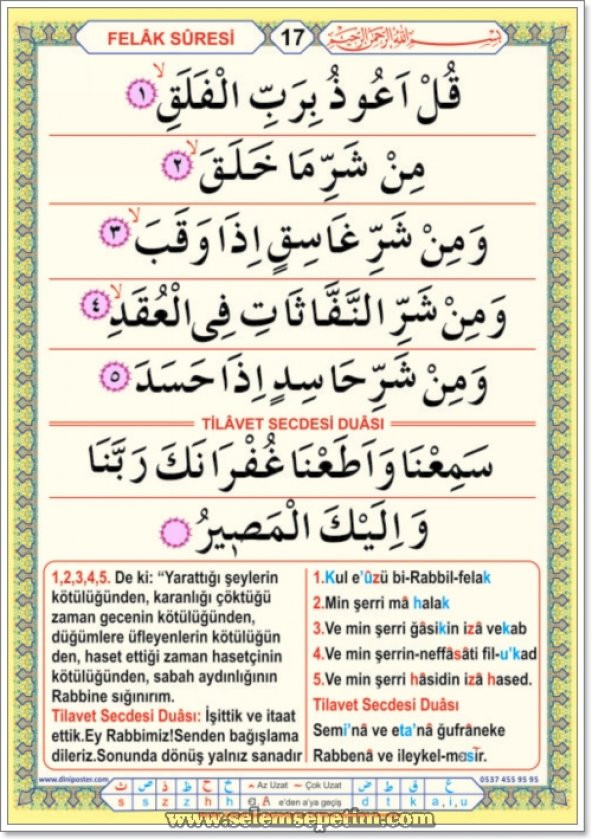 Namaz Duaları Eğitim Posterleri 1.Model - Saten Kumaş (7 Poster) - 3