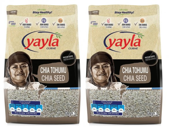 Yayla Gurme Chia Tohumu 500 Gr 2 Adet