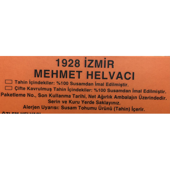 1928 Mehmet Helvacı Çifte Kavrulmuş Tahin 2 Kg - 2
