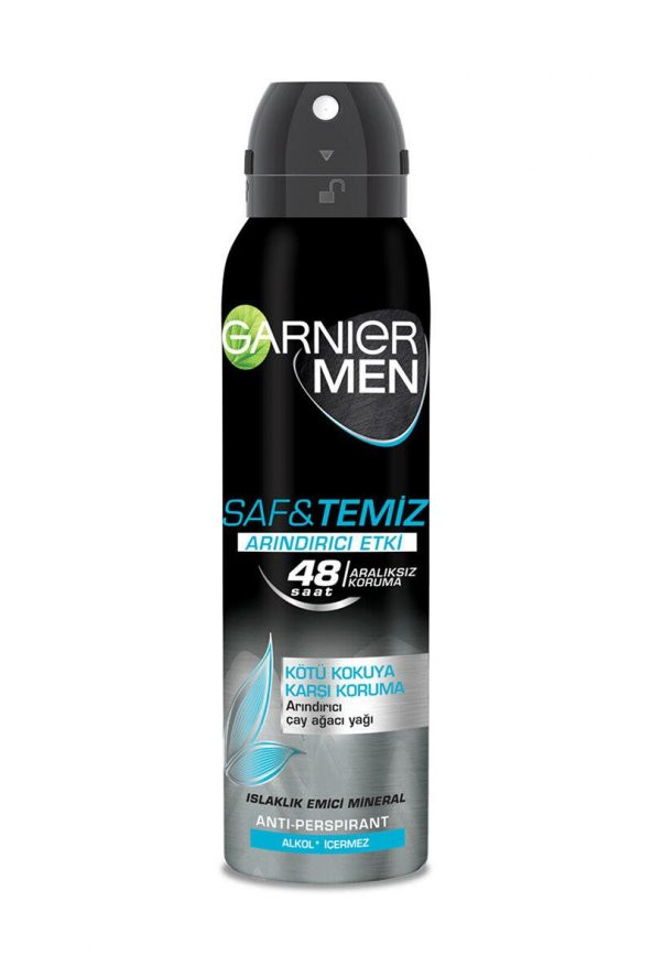 Garnıer Men Deodorant 150ml Saf & Temiz Arındırıcı Etki