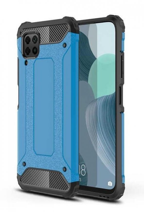 Huawei P40 Lite Kamera Korumalı Armor Hybrid Zırh Koruma Kılıf