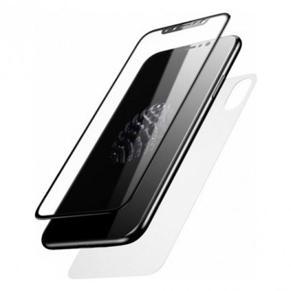 Iphone X-Xs Black  6D  Nano Seramik   Kırılmaz Ekran Koruyucu 9H