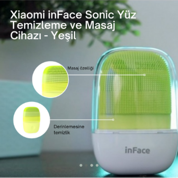 Xiaomi Inface Sonic Yüz Temizleme ve Cilt Bakımı Masaj Cihazı Yeşil
