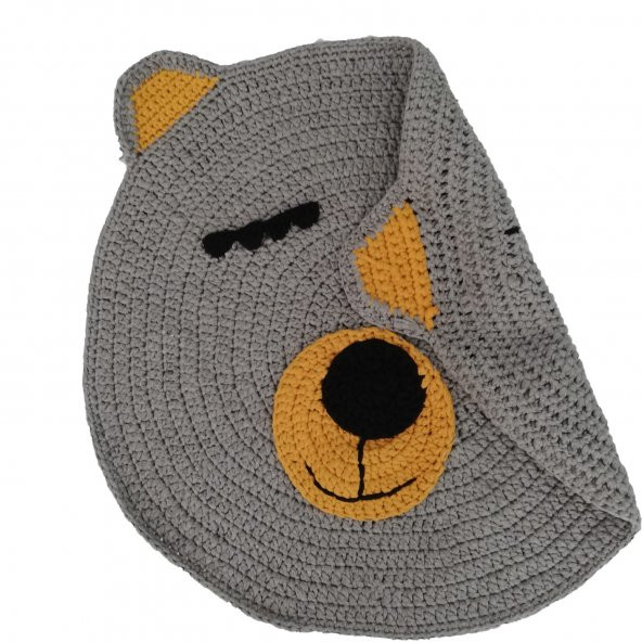 Nuh Home El Yapımı Çocuk Odası Halısı Ayıcık Desenli 3D Halı - 3