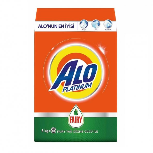 Alo Platinum Toz Çamaşır Deterjanı Fairy Etkili 40 Yıkama 6 Kg