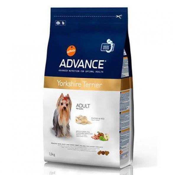 Advance Yorkshire Terrier Tavuk Etli Irk Köpek Maması 1,5 Kg