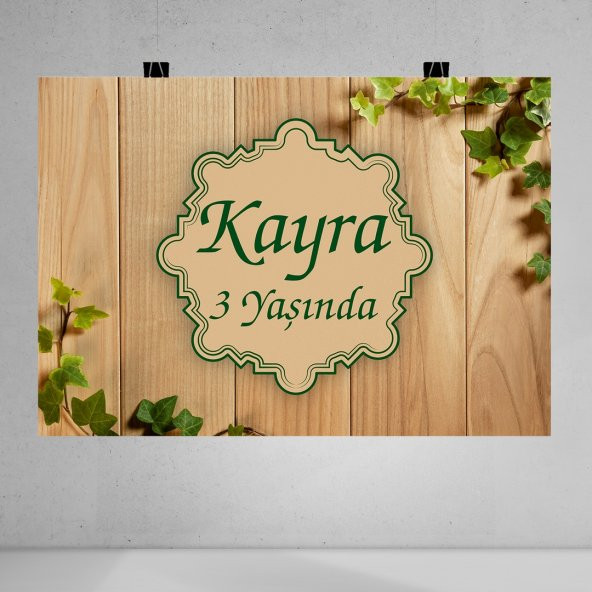 Ahşap Zemin Doğum Günü Afişi