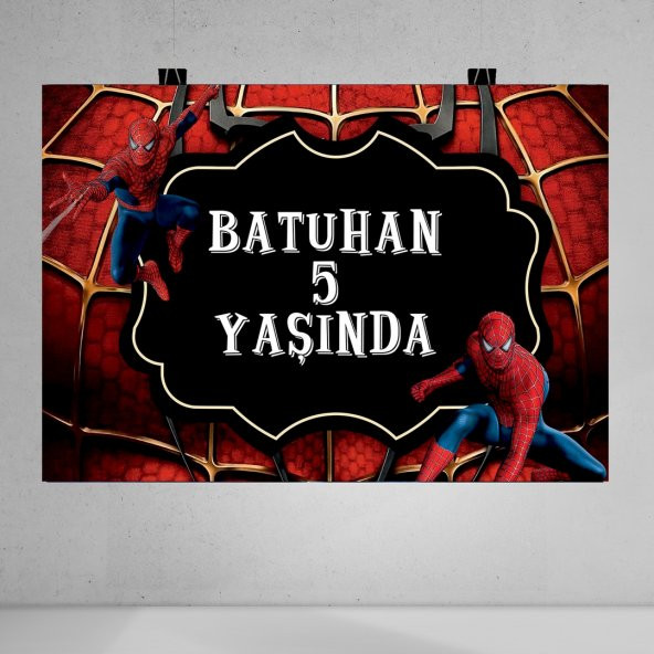 Spiderman Doğum günü afişi