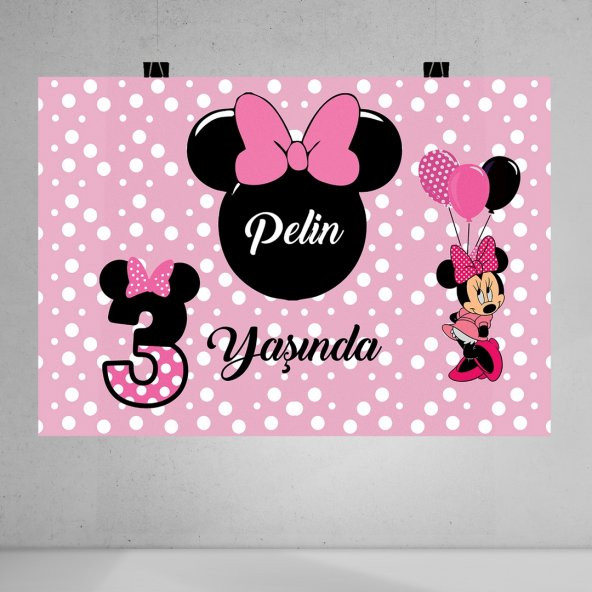 Minnie Mouse Doğum Günü Afişi - 1