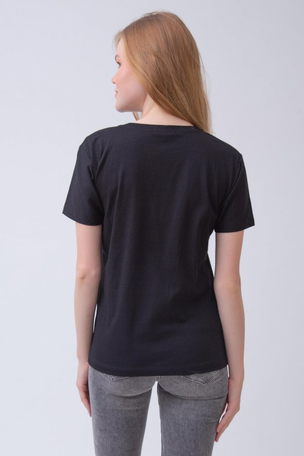 HerTon Bisiklet Yaka Gizli Cep Detaylı Tişört 143-0001 - 2