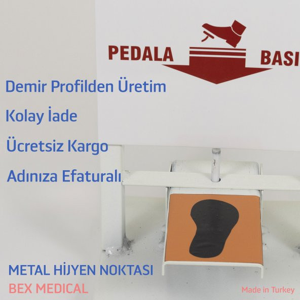 Ayaklı El Dezenfektan Standı+1 Litrelik Dezenfektan Kutusu Hijyen Noktası - 3