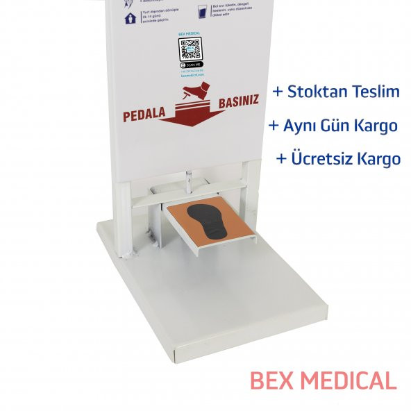 İş Yerleri için Ayak Pedallı DEMİR PROFİL El Dezenfektan Standı - 8