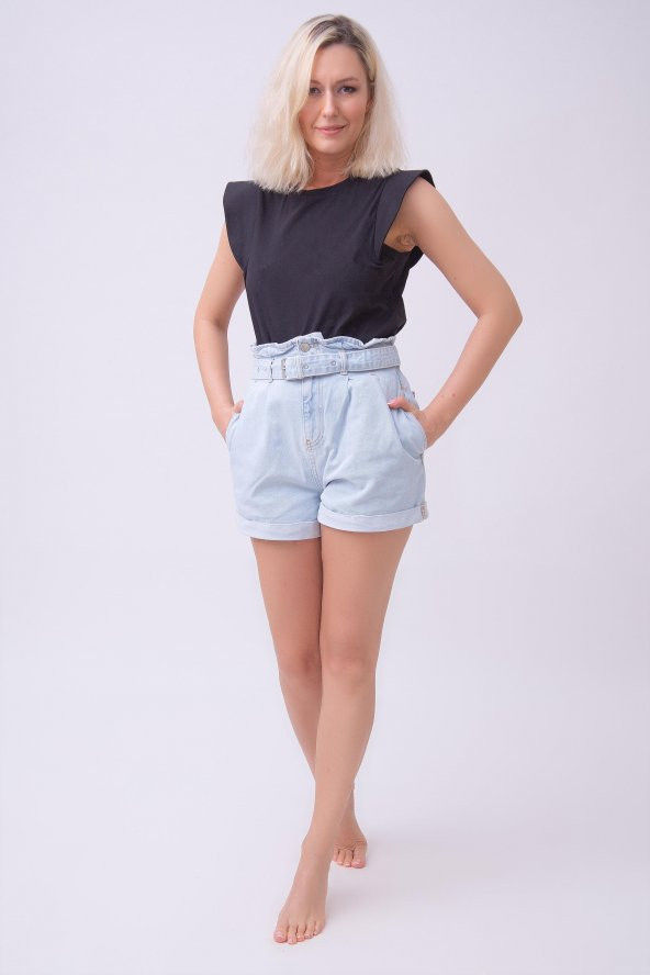 HerTon Bisiklet Yaka Yarasa Kol Tişört 138-0002 - 5