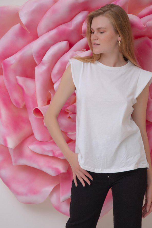 HerTon Bisiklet Yaka Yarasa Kol Tişört 138-0002 - 7