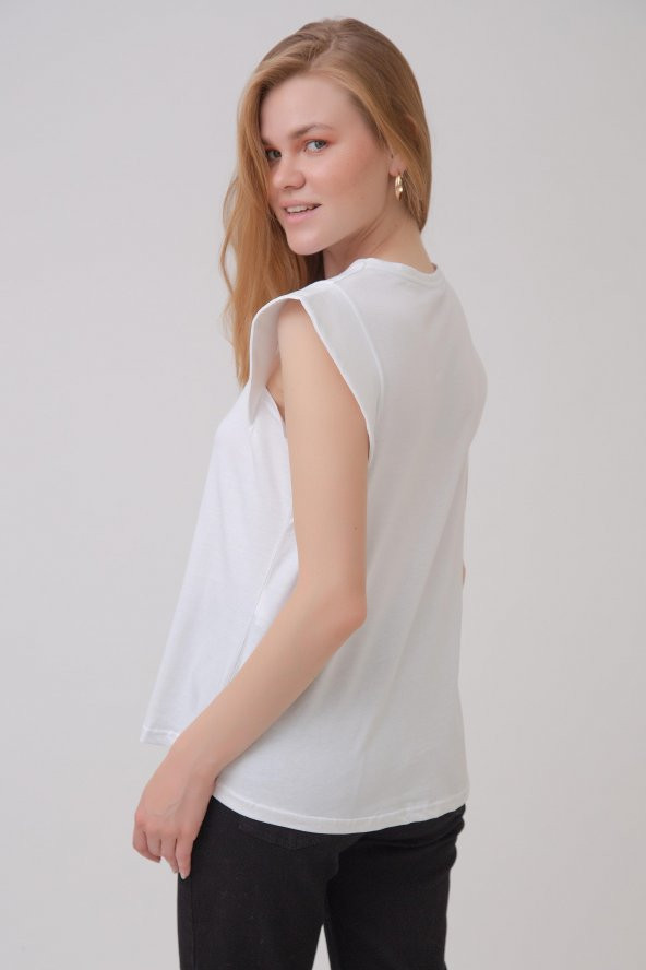 HerTon Bisiklet Yaka Yarasa Kol Tişört 138-0002 - 9